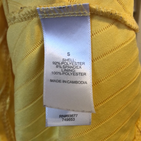 Marigold Yellow Peplum Top, size small - Picture 8 of 9